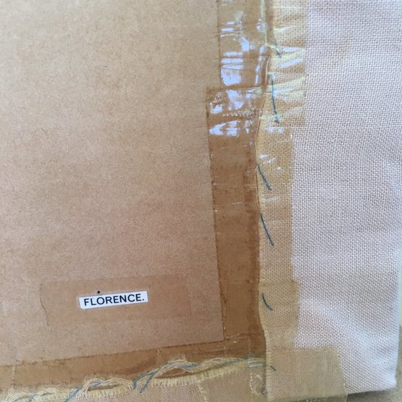 Vintage pink floral tapestry, made in Italy 1953 - Picture 5 of 5